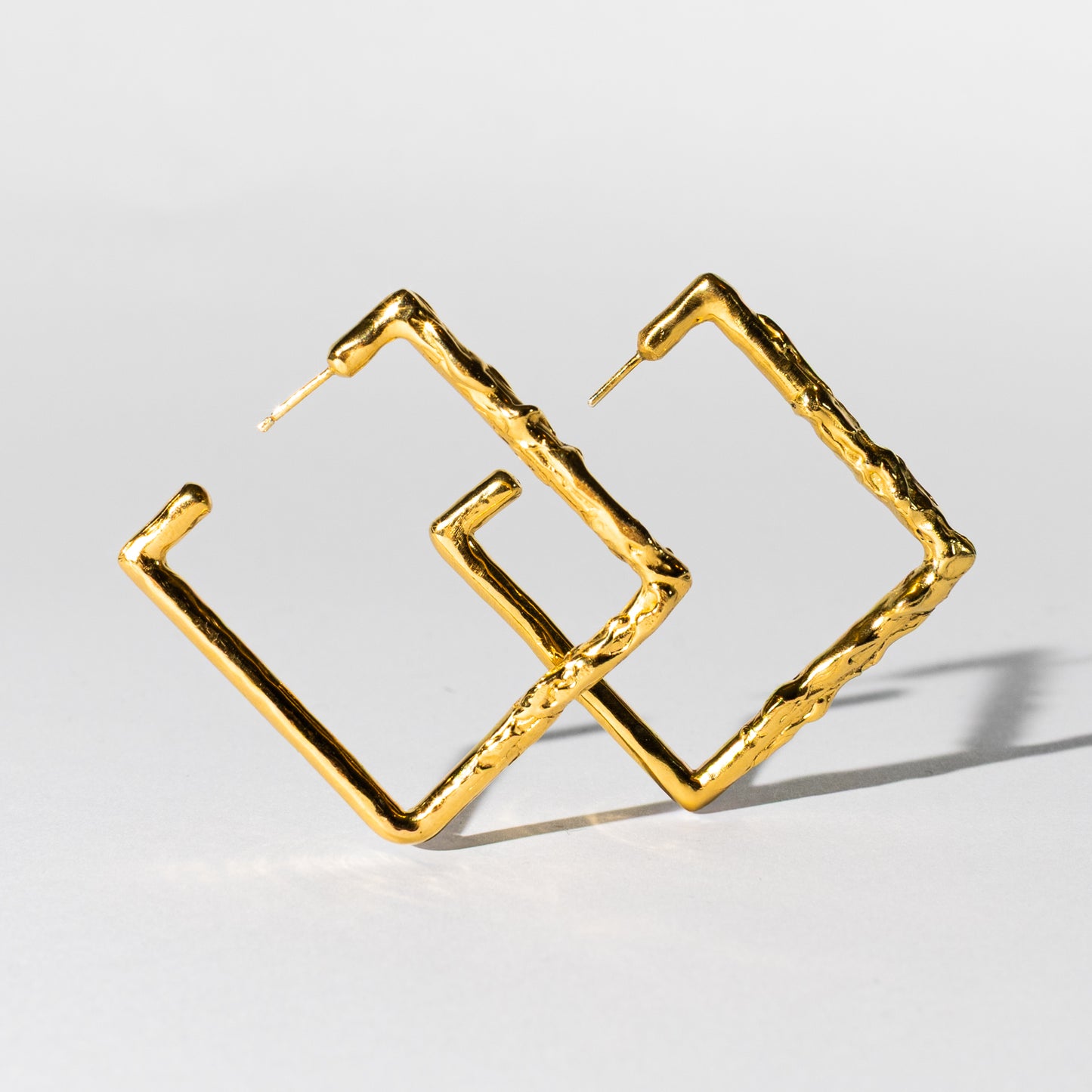 Boucles d'oreilles créoles carrés